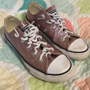 ⭐️3 for $30⭐️ Girls Pink Glitter Converse